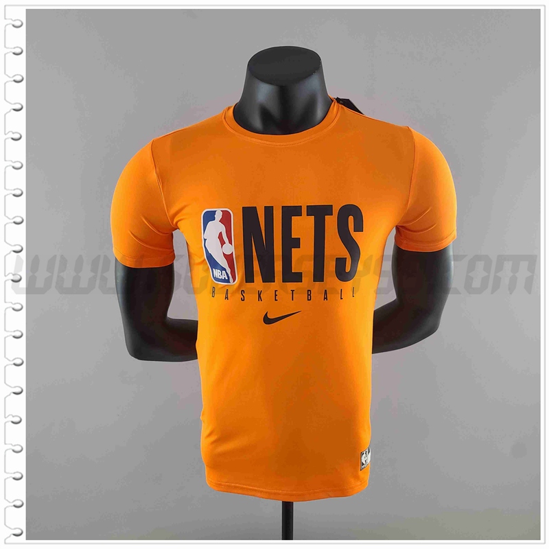 Camiseta NBA Entrenamiento Negro Naranja #K000229