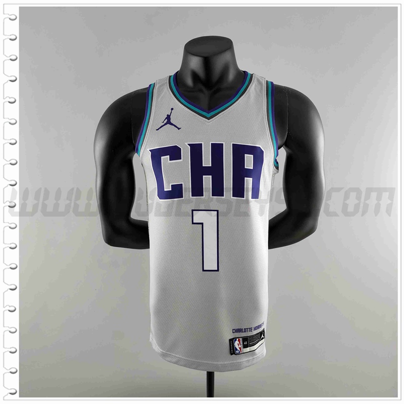 Camiseta Charlotte Hornets (BALL #1) 2019 Gris