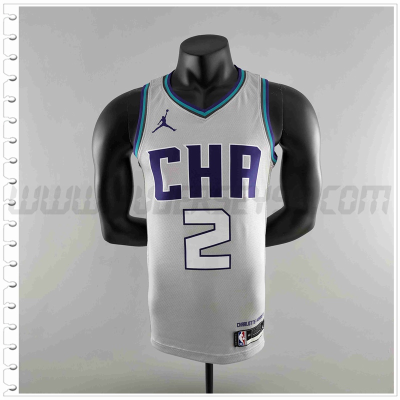 Camiseta Charlotte Hornets (BALL #2) 2019 Gris