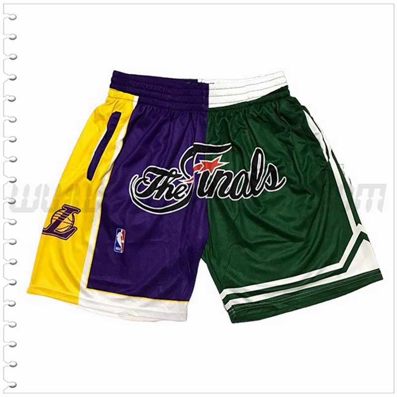 Pantalones Cortos NBA Los Angeles Lakers Púrpura/Verde