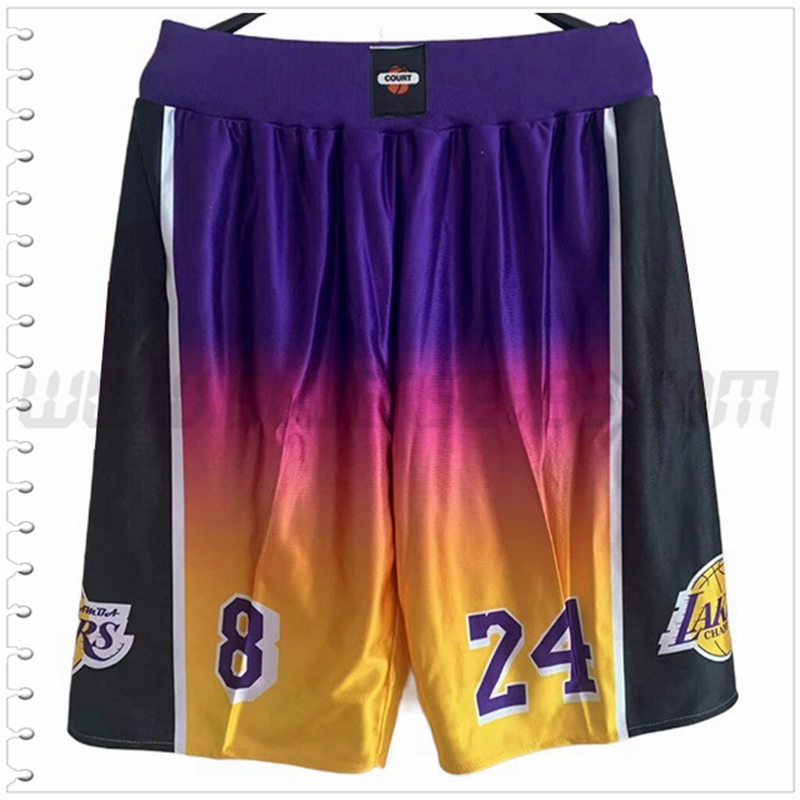 Pantalones Cortos NBA Los Angeles Lakers Púrpura/Amarillo