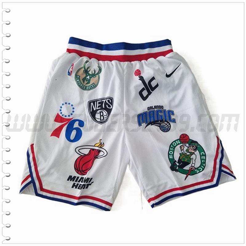 Pantalones Cortos NBA Chicago Bulls Blanco