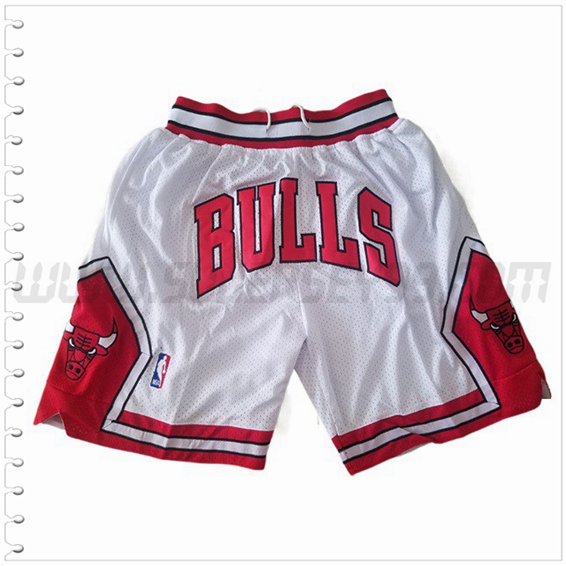 Pantalones Cortos NBA Chicago Bulls Blanco