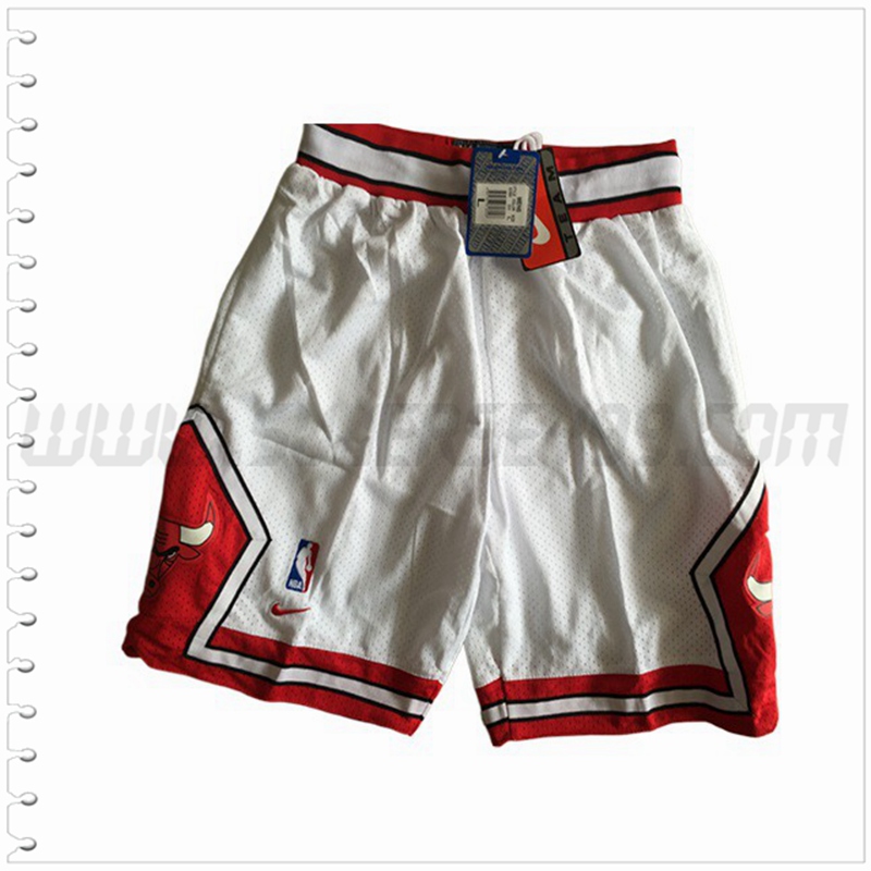 Pantalones Cortos NBA Chicago Bulls Blanco