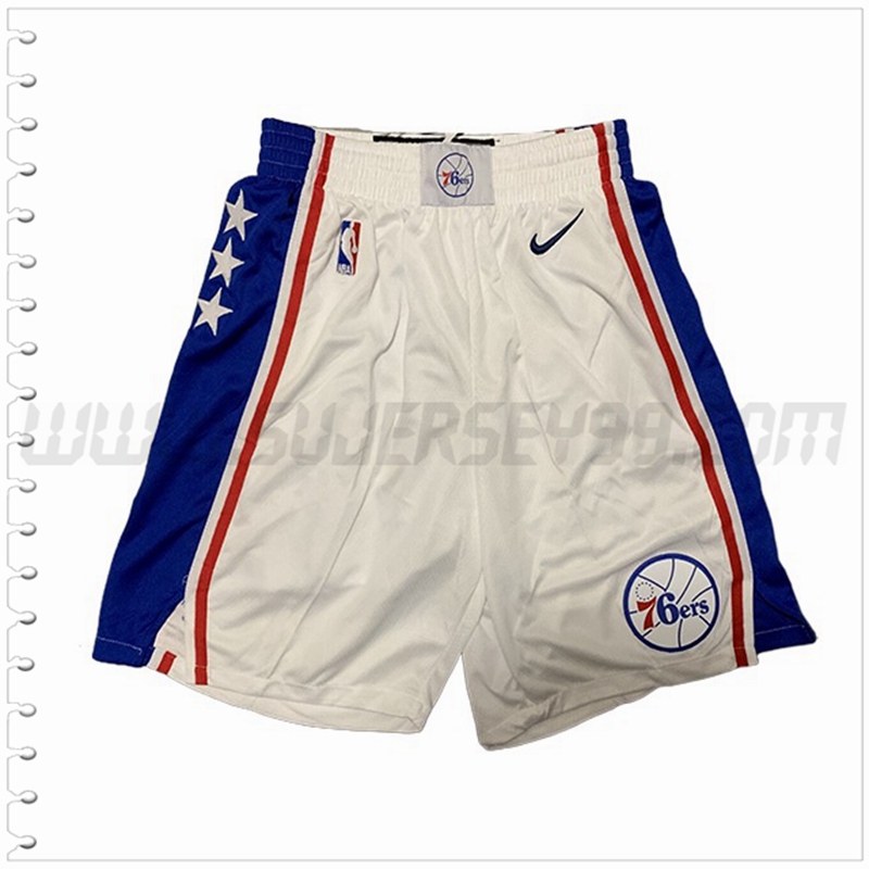 Pantalones Cortos NBA Philadelphia 76ers Blanco