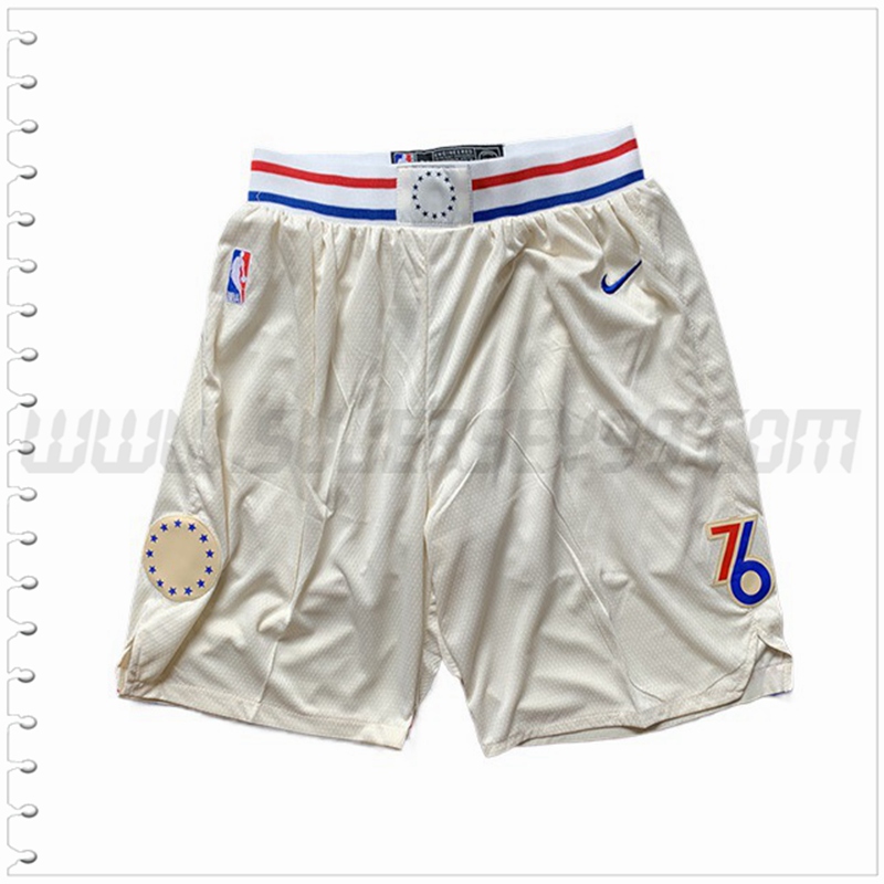 Pantalones Cortos NBA Philadelphia 76ers Blanco