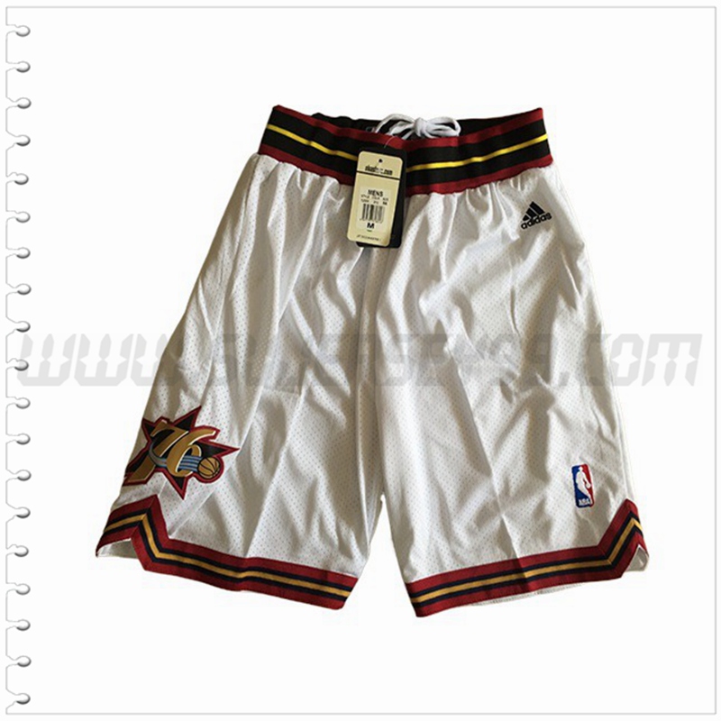 Pantalones Cortos NBA Philadelphia 76ers Blanco