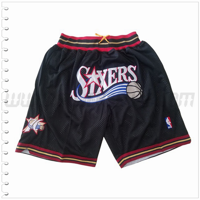 Pantalones Cortos NBA Philadelphia 76ers Negro