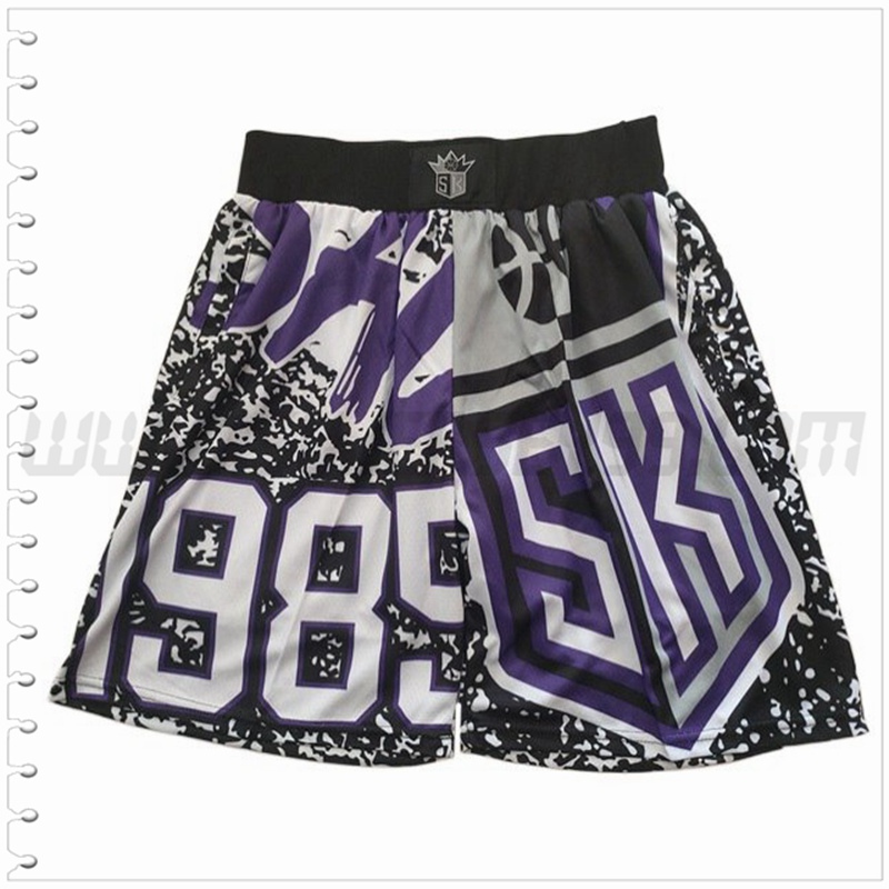 Pantalones Cortos NBA Sacramento Kings Púrpura/Negro