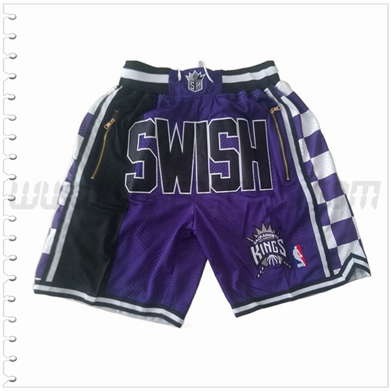 Pantalones Cortos NBA Sacramento Kings Púrpura