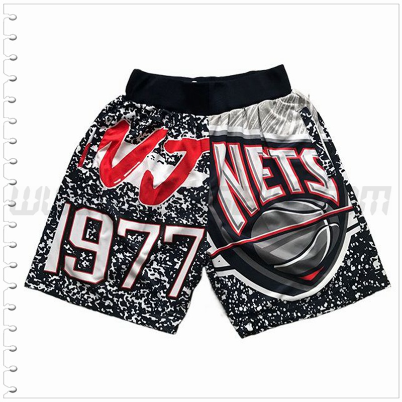 Pantalones Cortos NBA Brooklyn Nets Negro/Blanco