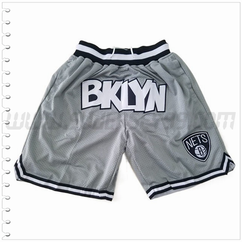 Pantalones Cortos NBA Brooklyn Nets Gris