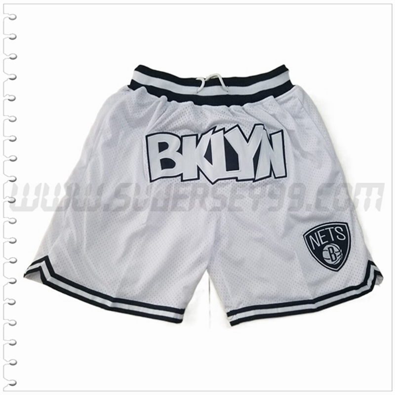 Pantalones Cortos NBA Brooklyn Nets Blanco