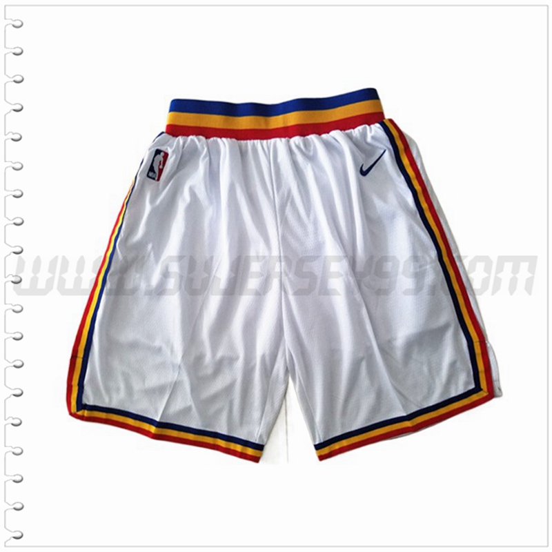 Pantalones Cortos NBA Golden State Warriors Blanco