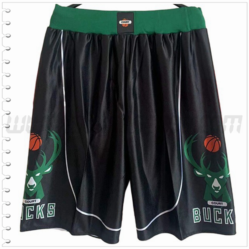 Pantalones Cortos NBA Milwaukee Bucks Negro