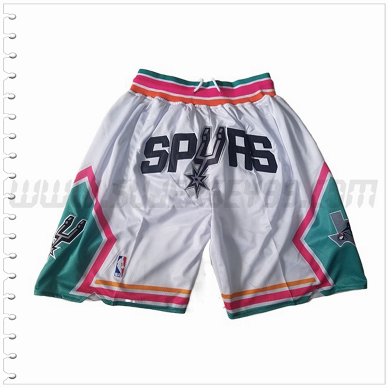 Pantalones Cortos NBA San Antonio Spurs Blanco