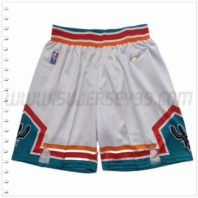 Pantalones Cortos NBA San Antonio Spurs Blanco