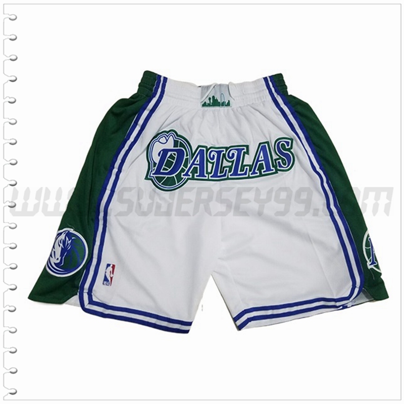 Pantalones Cortos NBA Dallas Mavericks Blanco