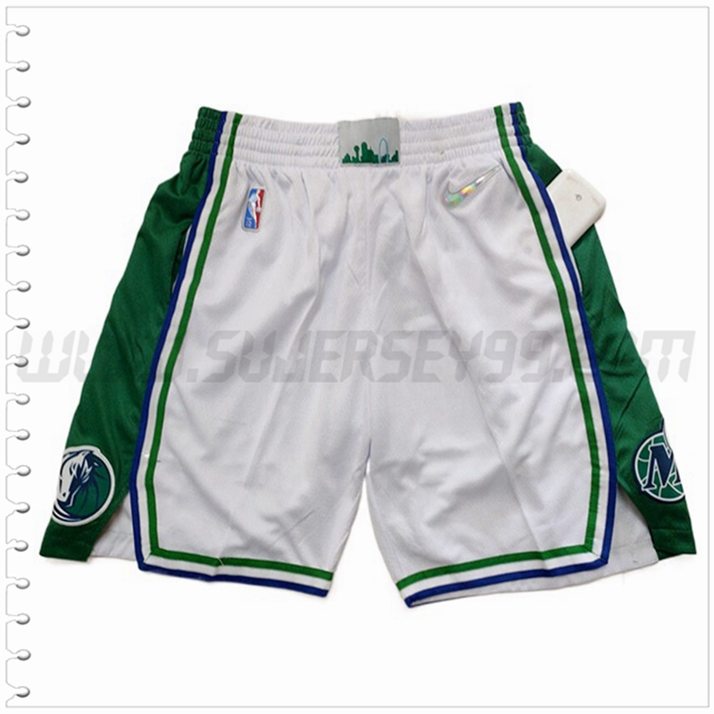 Pantalones Cortos NBA Dallas Mavericks Blanco