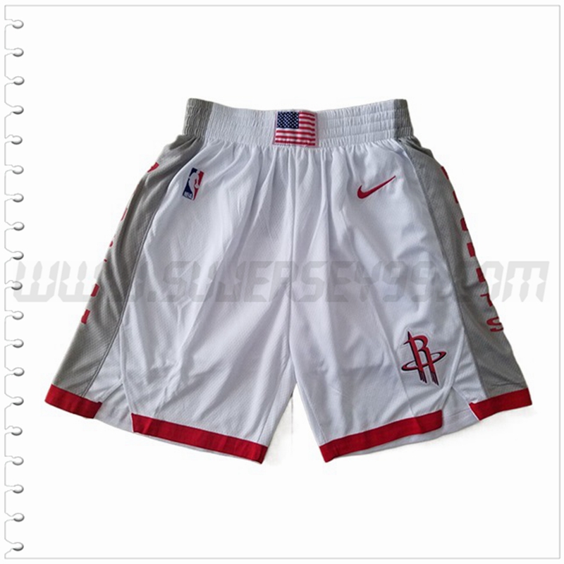 Pantalones Cortos NBA Houston Rockets Blanco