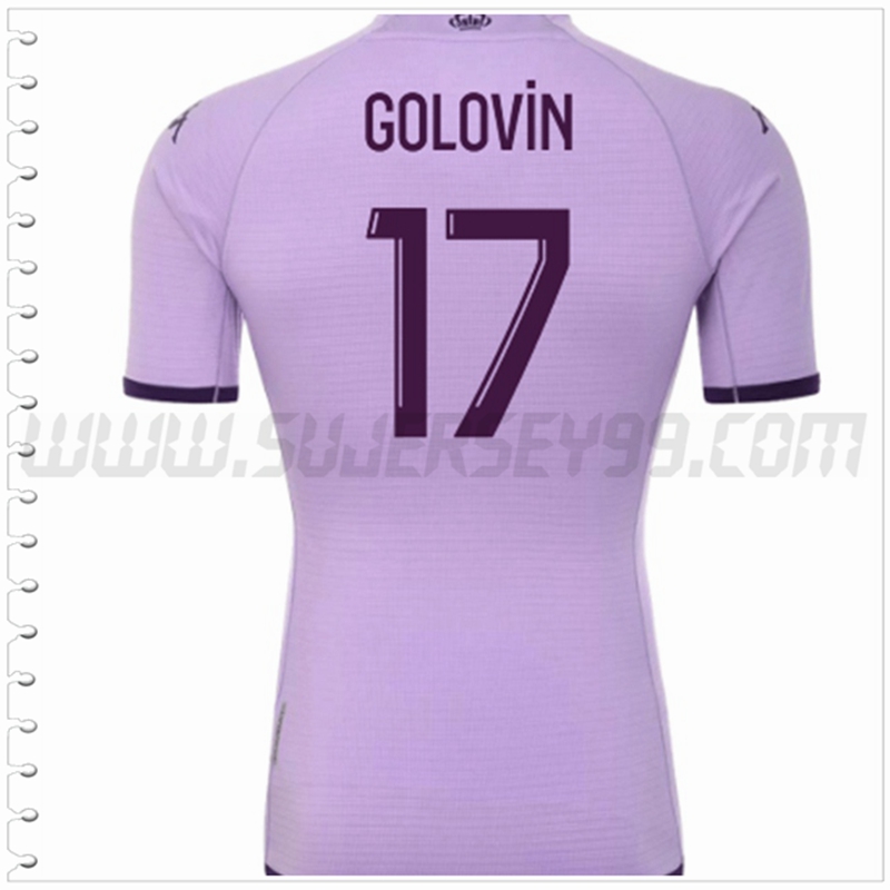 Segunda Camiseta Futbol AS Monaco GOLOVIN #17 2022 2023