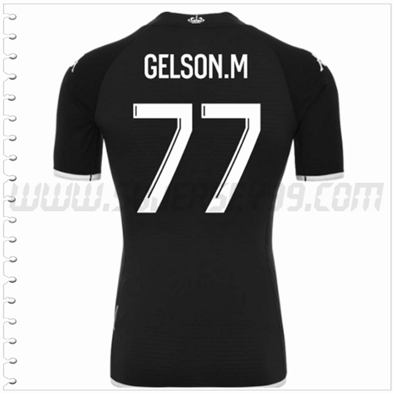 Tercera Camiseta Futbol AS Monaco GELSON.M #77 2022 2023