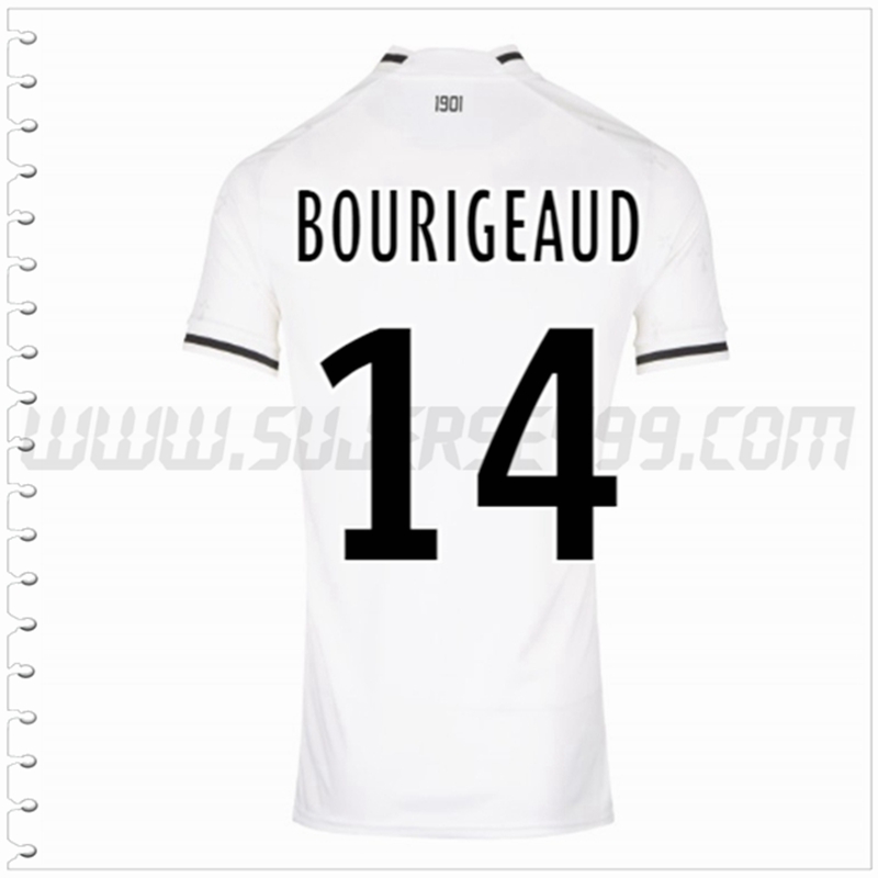 Segunda Camiseta Futbol Stade Rennais BOURIGEAUD #14 2022 2023