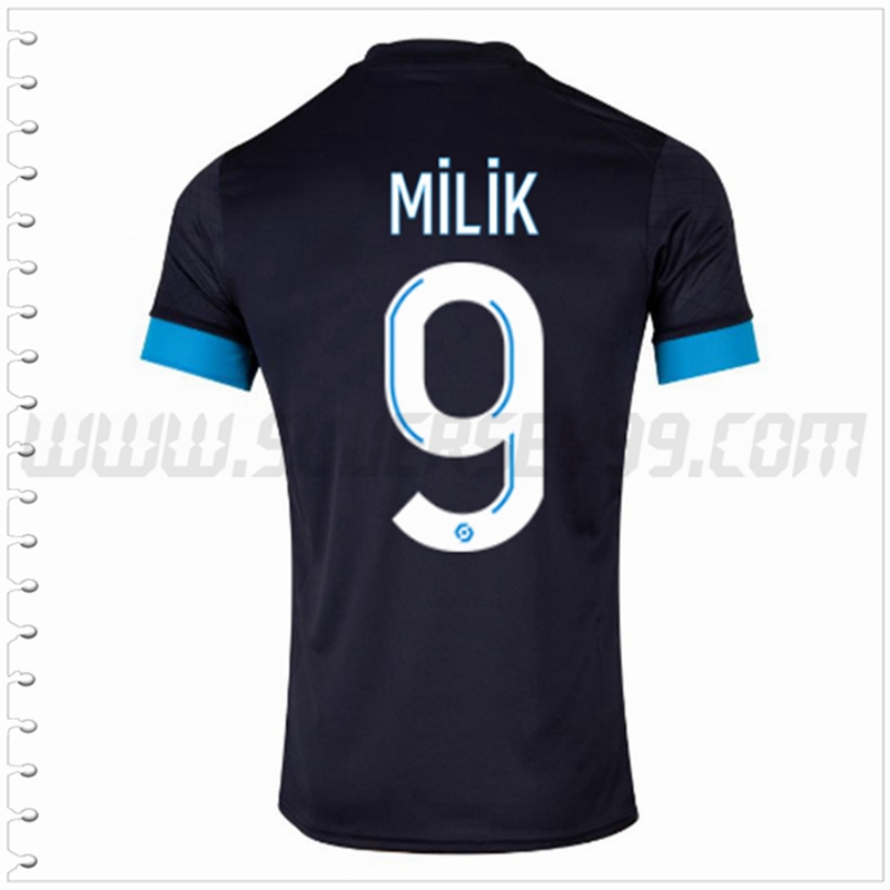 Segunda Camiseta Futbol Marsella OM MILIK #9 2022 2023