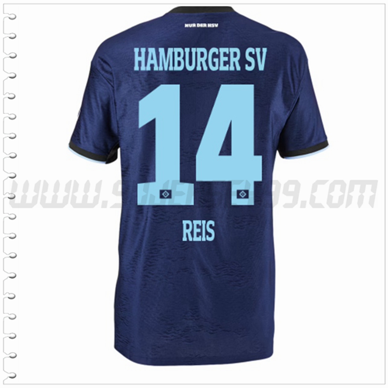 Segunda Camiseta Futbol HSV Hamburg REIS #14 2022 2023