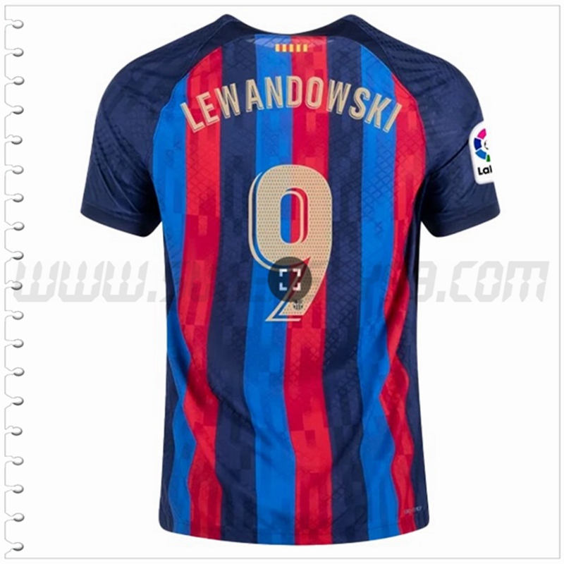 Primera Camiseta Futbol FC Barcelona LEWANDOWSKI #9 2022 2023