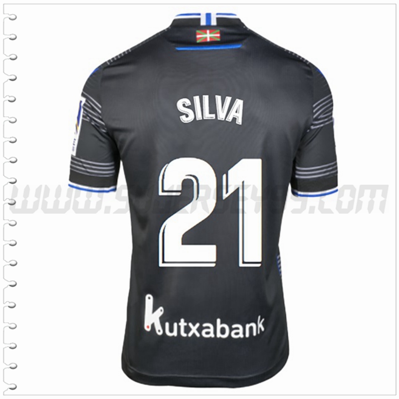 Segunda Camiseta Futbol Real Sociedad SILVA #21 2022 2023