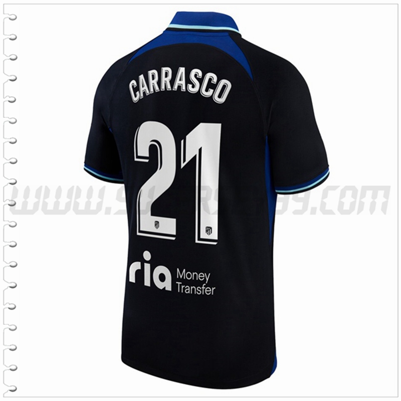 Segunda Camiseta Futbol Atletico Madrid CARRASCO #21 2022 2023