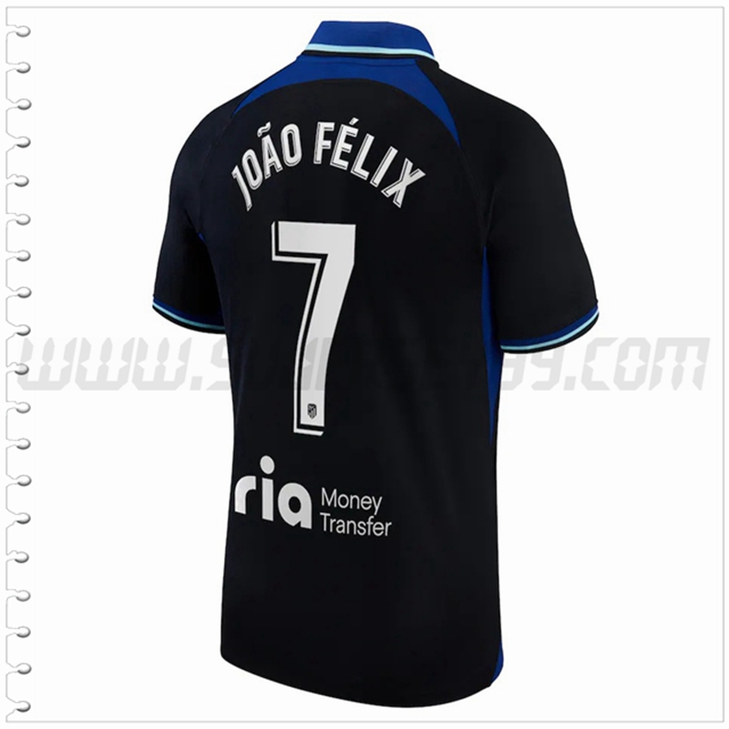 Segunda Camiseta Futbol Atletico Madrid JOÃO FÉLIX #7 2022 2023