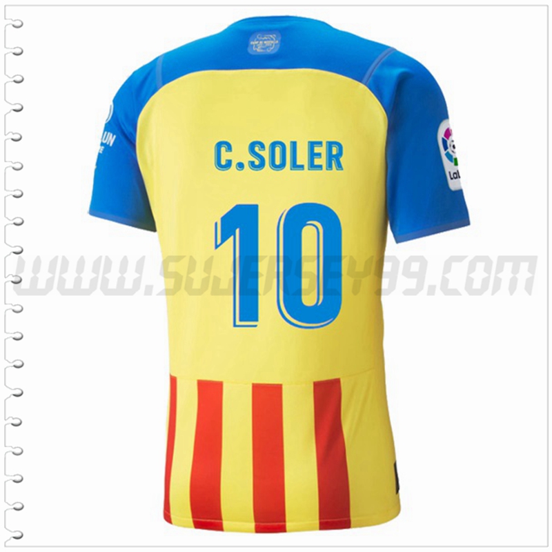 Tercera Camiseta Futbol Valencia CF C.SOLER #10 2022 2023
