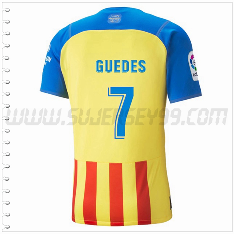 Tercera Camiseta Futbol Valencia CF GUEDES #7 2022 2023