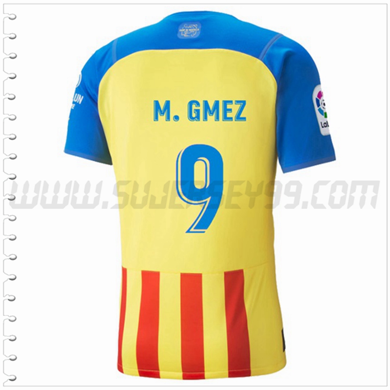 Tercera Camiseta Futbol Valencia CF M. GÓMEZ #9 2022 2023