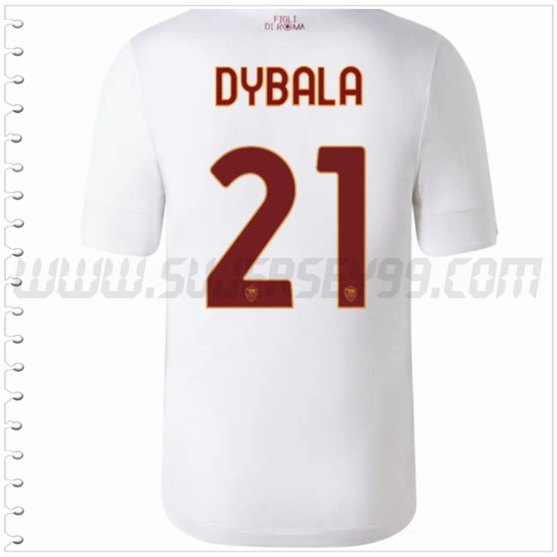 Segunda Camiseta Futbol AS Roma DYBALA #21 2022 2023