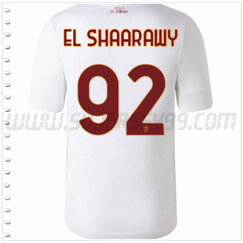 Segunda Camiseta Futbol AS Roma EL SHAARAWY #92 2022 2023