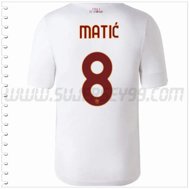 Segunda Camiseta Futbol AS Roma MATIĆ #8 2022 2023