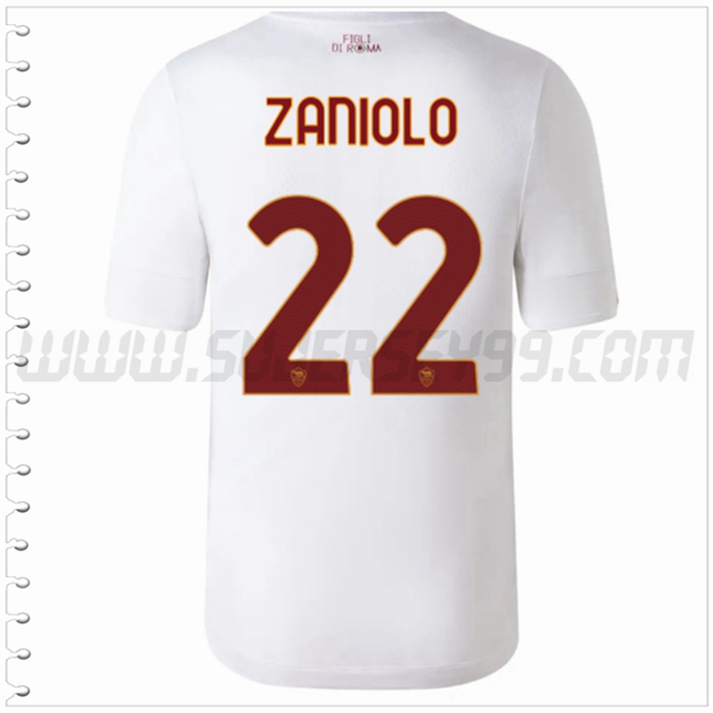 Segunda Camiseta Futbol AS Roma ZANIOLO #22 2022 2023