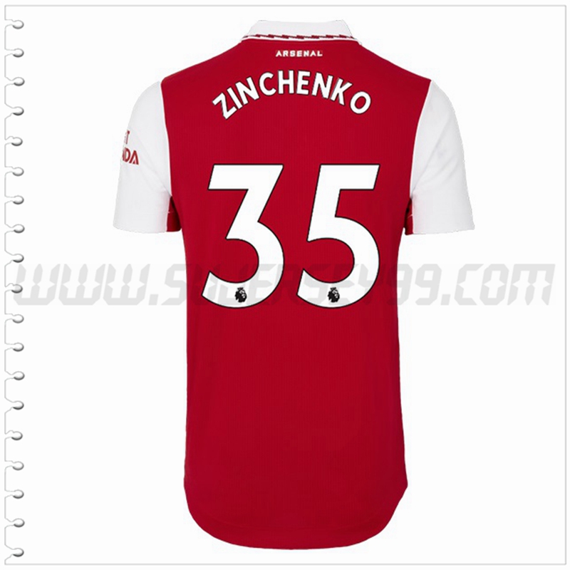 Primera Camiseta Futbol Arsenal ZINCHENKO #35 2022 2023