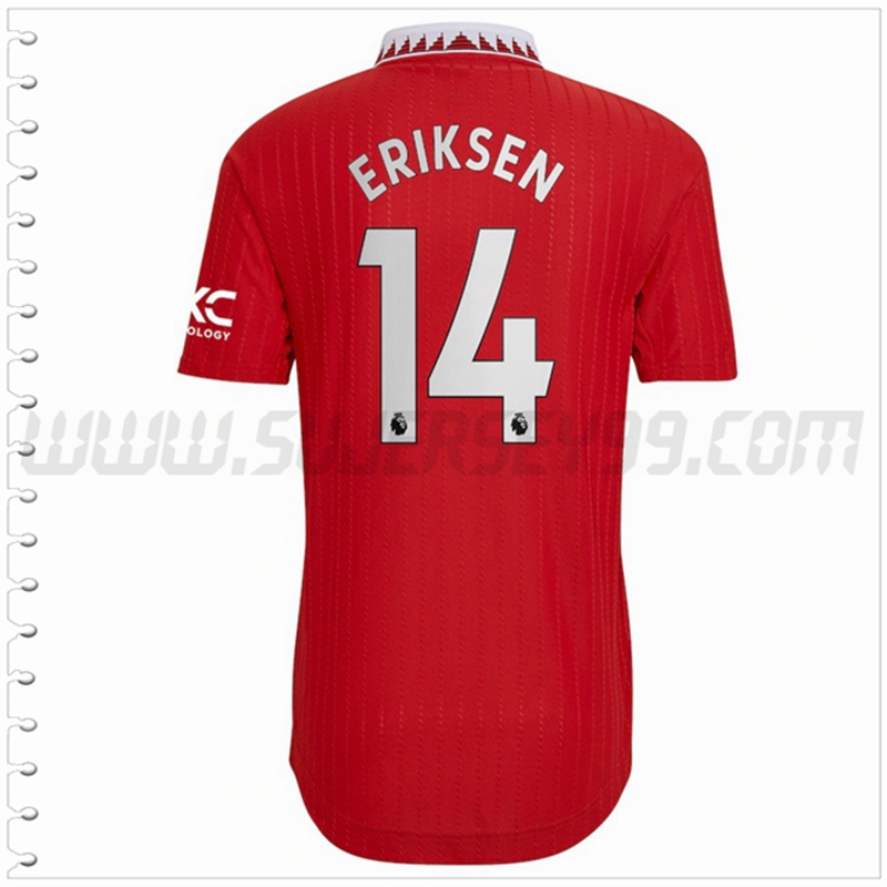 Primera Camiseta Futbol Manchester United ERIKSEN #14 2022 2023