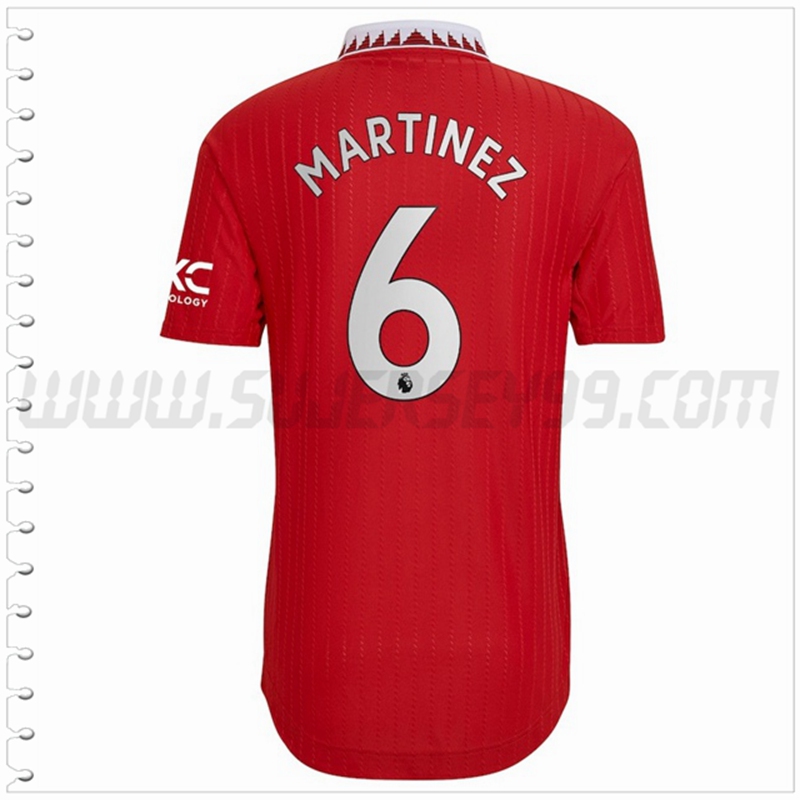 Primera Camiseta Futbol Manchester United MARTÍNEZ #6 2022 2023