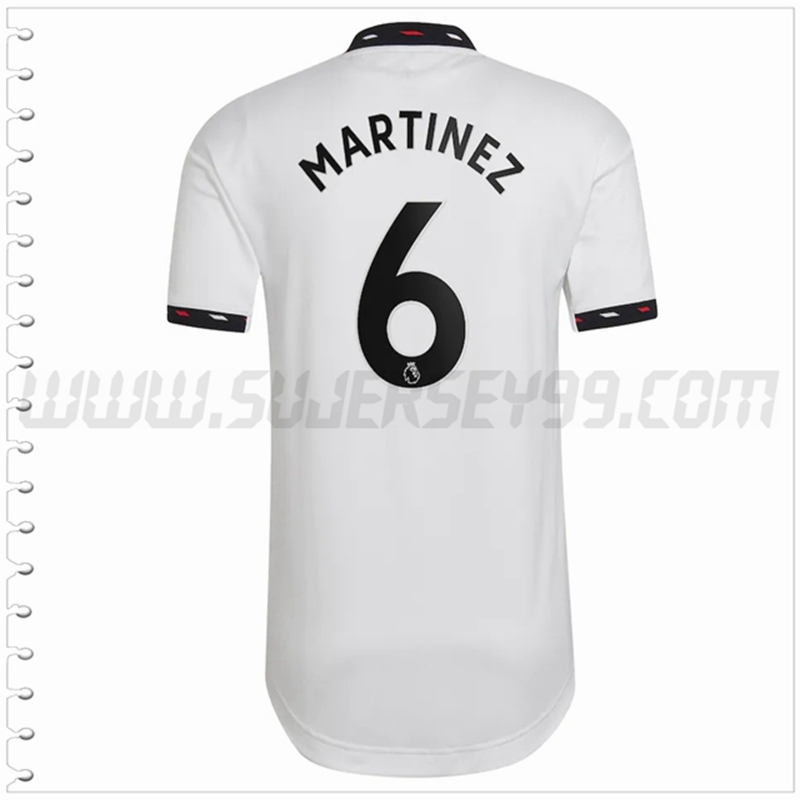 Segunda Camiseta Futbol Manchester United MARTÍNEZ #6 2022 2023