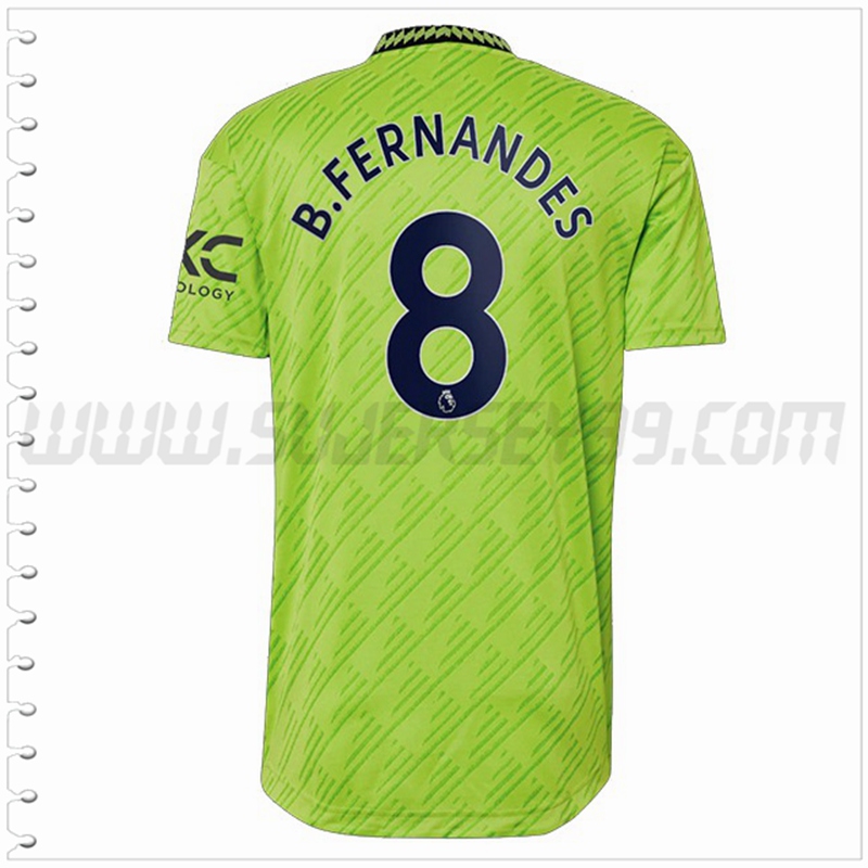 Tercera Camiseta Futbol Manchester United B. FERNANDES #8 2022 2023