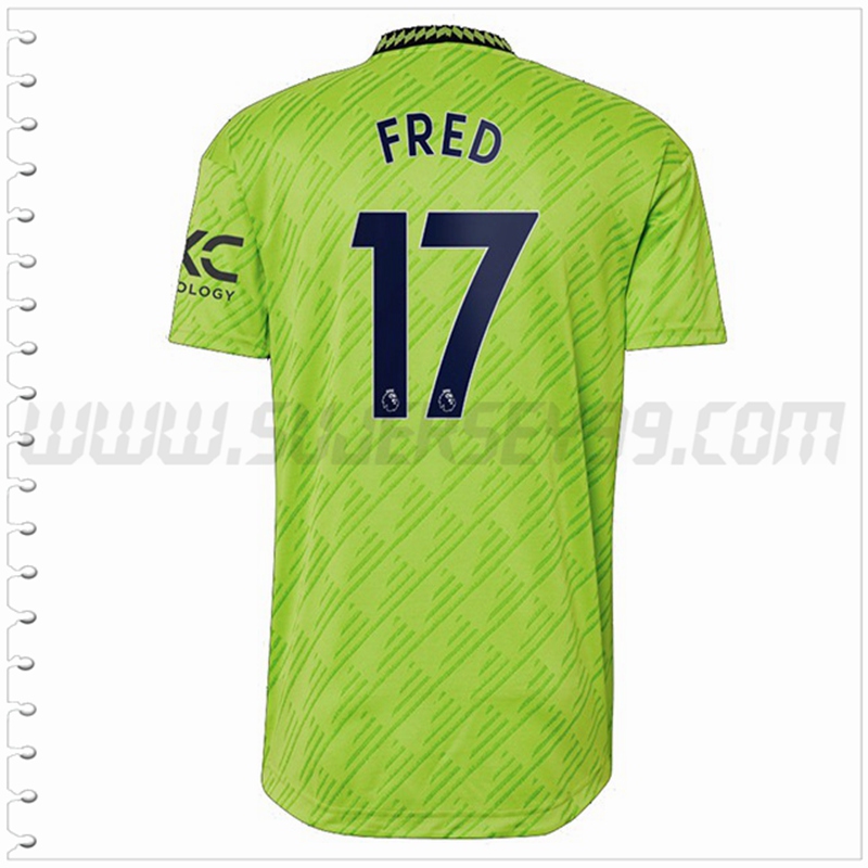 Tercera Camiseta Futbol Manchester United FRED #17 2022 2023