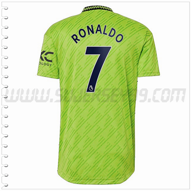 Tercera Camiseta Futbol Manchester United RONALDO #7 2022 2023