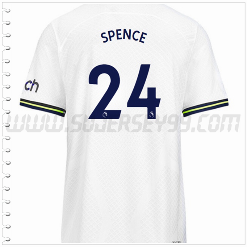 Primera Camiseta Futbol Tottenham Hotspurs SPENCE #24 2022 2023