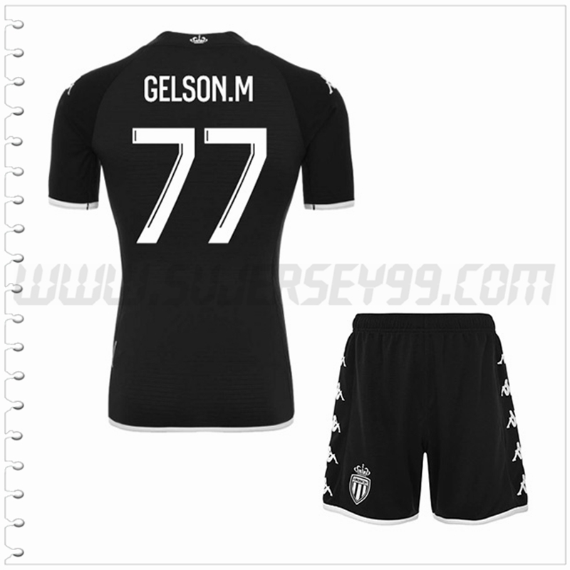 Equipacion del AS Monaco GELSON.M #77 Ninos 2022 2023