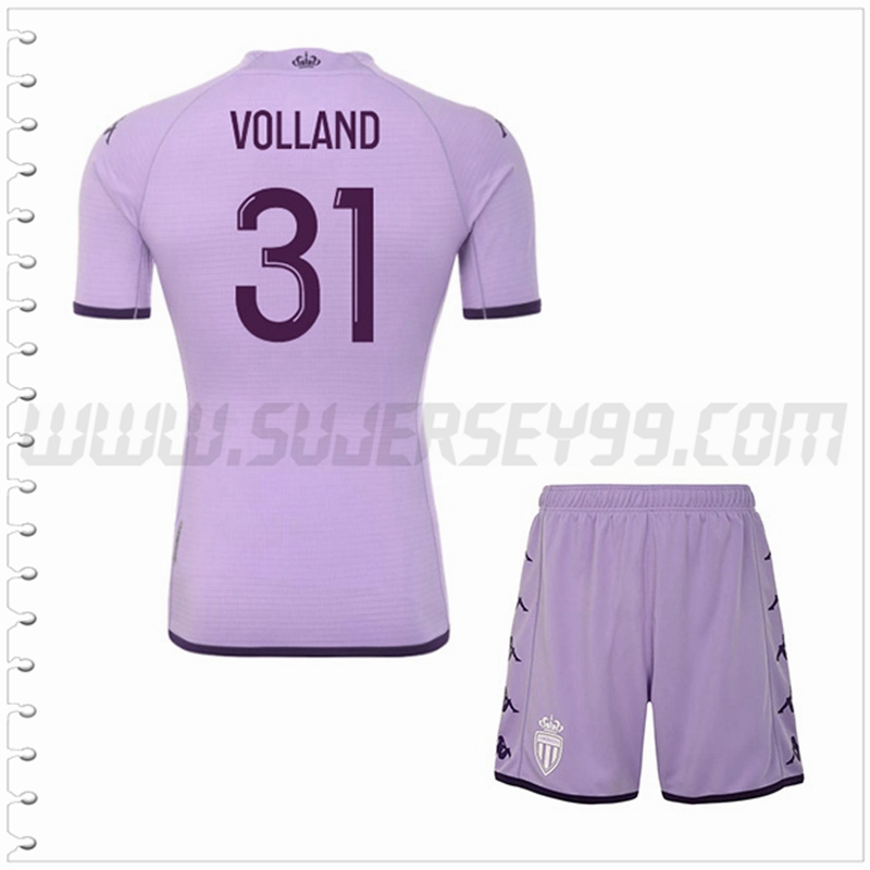 Equipacion del AS Monaco VOLLAND #31 Ninos 2022 2023